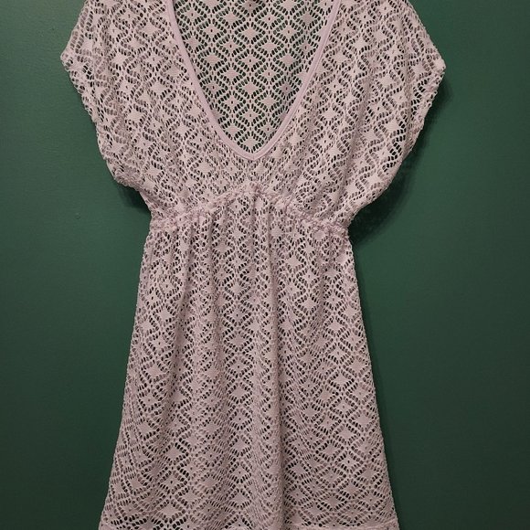 Miken Swim | Swim | White Crochet Swim Cover Up Miken Swim From Macys ...